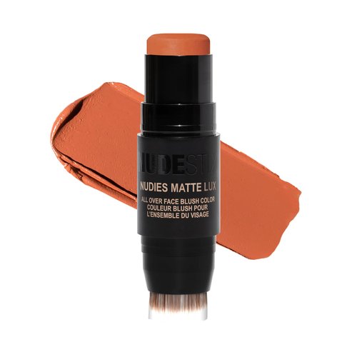 Nudestix Nudies Matte Lux Cream Blush 3-in-1 All Over Face Colour For Cheeks Eyes and Lips w/Blending Blush (Dolce Darlin')