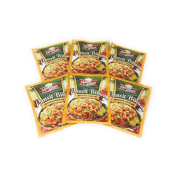 MAMA SITA'S - PANSIT BIHON - RICE NOODLES STIR - FRY MIX / 6 X 1.4 OZ - 40 G / Product of the Philippines