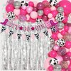 137Pcs Disco Cowgirl Party Decorations, Bachelorette Cowgirl Balloons Hot Pink Balloon Garland Arch Kit Let's Go Girls Banner Western 2000s 90s 80s Birthday Party Supplies