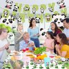 Panda Party Decorations, Includes Panda Happy Birthday Banner, Panda Balloons, Tablecloth, Cupcake Toppers, Panda Party Supplies for Kids Boys Girls Panda Theme Birthday Party, Baby Showers Party