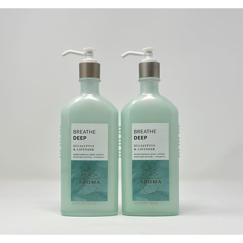 2 Breathe Deep EUCALYPTUS LAVENDER bath Body Lotion