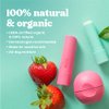 eos 100% Natural & Organic Lip Balm- Strawberry Sorbet, All-Day Moisture, Dermatologist Recommended for Sensitive Skin, Lip Care Products, 0.25 oz