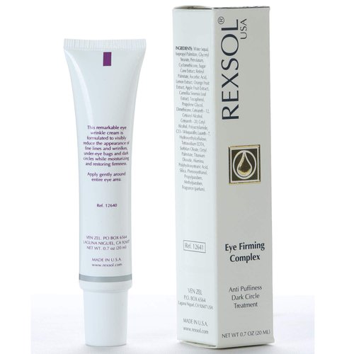 REXSOL Eye Firming Complex Anti-Puffiness & Dark Circle Treatment | Under Eye Cream For Dark Circles and Puffiness (20 ml/0.7 oz)
