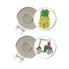 PINMEI Crystal Golf Ball Markers Golf Hat Clips Sets Pack of 2 (PINEAPPLE CART`)