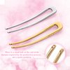 Yolev 8 Pieces U-shaped French Hair Pins Metal Chignon Hair Pins Acetate 2 Prong Bun Updo Hair Fork Hair Sticks Hairstyle Accessories for Women