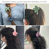 Luvearo Flower Claw Clips for Women 2.8 Inch for Thick Thin Curly Hair Accessories, Cute Girls Gifts, Beach Plumeria Pastel Colors