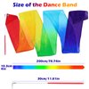 HiUnicorn 100% Silk Dance Ribbons Rainbow Streamers, Ribbon Dancer Wand for Kids Gymnastics Dance Party Favor Decoration, Praise Church Worship Flags, Play Silks Toys for Toddlers