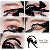 Garden Of Arts Cat Line Eyeliner Stencil, Smoky Eyeshadow Applicators Template Plate, Professional Multifunction Black Cat Shape Eye liner & Eye Shadow Guide Template (PVC Material) (1)