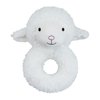 Doindute Baby Lamb Soft Rattle Toy, Sheep Plush Infant Shaker Rattle Easy-Grasp Stuffed Animal Toy, Gifts for Newborns Babies Toddlers Boys Girls, White, 5.5 Inches