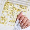 2 Box Gold Star Nail Charms Nails Art Studs Sparkle Rhinestones Hollow Moon Star Shaped Nail Jewelry Metallic Star Decorations Nail Gems Supplies for Women Girls Acrylic DIY Nail Art Accessories