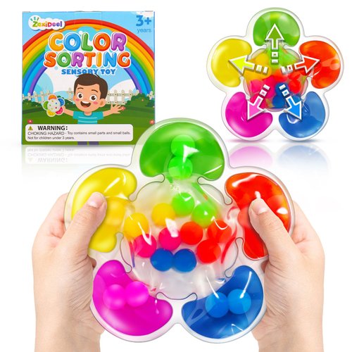 Color Sorting Toys Sensory Toys, Fine Motor Skills Game for Toddlers, Color Matching Toys Preschool Learning Activities Educational Calm Down Montessori Toys for Kids Boys Girls Ages 1 2 3 As Gifts