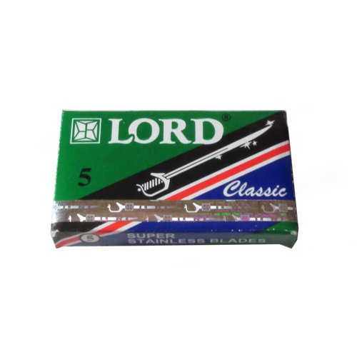 Lord Classic Super Stainless Double Edge Safety Razor Blades, 100 blades (20x5)