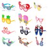 JOYIN 12 Pieces Luau Party Glasses and 12 Pieces Hawaiian Leis, Flowers Leis Garlands Novelty Sunglasses, Tropical Birthday Summer Beach Party Decoration Supplies