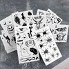 10 Sheets Halloween Temporary Tattoos for Women Men, Horror Black Skull Ghost Spider 3D Fake Tattoos Sticker for Boys Girls Day of The Dead Tattoos Decals Accessories for dia de los muertos Party