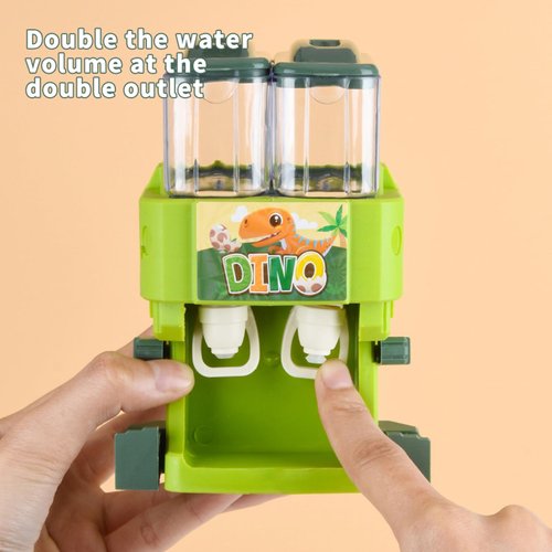 lebowen Children's Mini Water Dispenser, Cute Dinosaur Shaped, Suitable for Role-Playing, Office Desktop Decoration, Gifts, Dual Outlet Kitchen Fountain Toy (Pink)