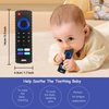 ROBBEAR Baby Teething Toys, Food Grade Silicone Teethers for Babies 3 6 12 18 Months, Fire TV Remote Shape Infant Chew Toys for Boys and Girls, Freezer BPA Free (Black+Black)