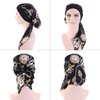 FADACHY Chemo Headwear for Women Headwear with Soft Silk Head Scarf,Floral Elastic Hair Scarf Cancer Cap Turbans Headwraps for Woman Ladies Hair Loss Summer
