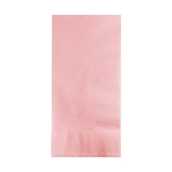 Creative Converting 50-Count Touch of Color Paper Dinner Napkins, Classic Pink