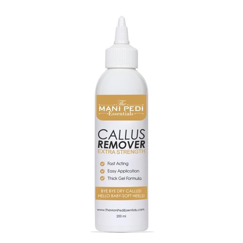 The Mani Pedi Essentials Callus Remover Gel for Feet. Extra Strength Professional Formula Removes Tough Callus Instantly. Repairs Dry & Cracked Heels. Unscented - 7 Fl Oz