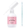 Curvlife Multi-functional Brush-on Nail Glue Remover Glue 20ml for Press on Nails Glue Remover for Fake Nail Tips Acrylic Nail Adhesive Remover with Cuticle Pusher for Girls and Women
