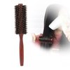 Hairstyling Brush, Round Hair Brush Solid Wood Handle for Home for Barbershop