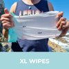 Body Wipes (5 Packs) 50 XL Shower for Adults Bathing, Traveling, Camping, Gym, Car, Adult Elderly, Bedridden Bath - Disposable Washcloths No Rinse