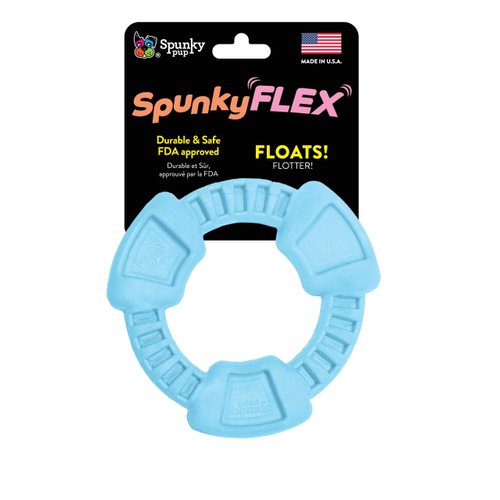 Spunky Pup Spunkyflex Dog Toy | Floatable, Flexible & Durable Fetch Toy | Ring