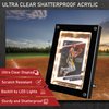 LED Trading Card Display Frame,Acrylic Trading Card Frames Desktop & Wall,Clear Baseball Card Frame Wall Display,Baseball Card Display Case with 1 35pt Magnetic Card Holders