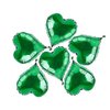 AnnoDeel 20pcs 18inch Green Heart Balloons, Mylar Star Foil Balloons for Wedding Birthday Baby Shower Spring Green St. Patrick's Party Supplies Mardi Gras Party Decorations