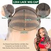 LEOSA Highlighted 13x4 HD Transparent Lace Front Wigs Body Wave Honey Blonde Pre Plucked Lace Front Wig for Black Women Blonde Highlight Wavy Frontal Wig 4H27 Natural Looking Long Haired Wig