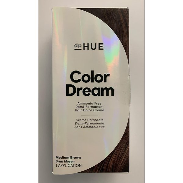 dpHUE Color Dream, Medium Brown - Ammonia-Free, Demi-Permanent Hair Color - Lasts 16 Washes - Boosts Shine - Cruelty Free, Paraben Free, Sulfate Free, Leaping Bunny Certified - 4 oz
