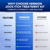 Hermon Antifungal Jock Itch Cream & Soap Kit: Anti Fungal Treatment for Ringworm, Psoriasis, & Athlete's Foot with Tea Tree Soap - Provides Soothing Relief for Body & Foot - 3.4 oz. / 2 Bars