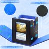 RADWIMPS Deck Box For MTG Commander Deck, Fits 100+ Cards, Magnetic Card Box Organizer With 2 Dividers & Window Display, Perfect for Magic Commander TCG, CCG Cards (Black&Blue)