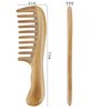 Onedor Handmade 100% Natural Green Sandalwood Hair Combs - Anti-Static Sandalwood Scent Natural Hair Detangler Wooden Comb (Extra Wide Tooth)