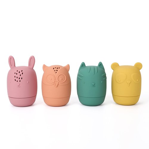 AULEGE Silicone Bath Toys, Squeezable Bathtub Toys for Toddle 6-12-18 Months+, Kids-Friendly Bath Toys, Baby Shower Toys for Kids 1-3