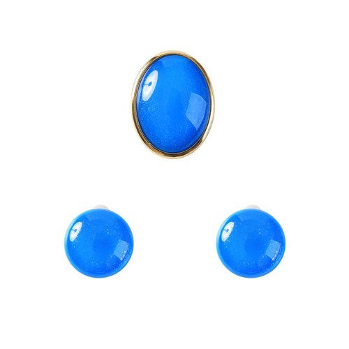 Princess Costume Accessories with Blue Clip on Earrings Brooch Pin for Women Girls Princess Costume Accessories Halloween Cosplay for Peach