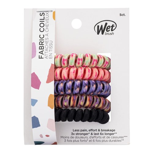 Wet Brush Fabric Coils Hair Scrunchies for Women & Girls - 5 Count, Assorted Colors - Suitable for All Hair Types - Pain-Free Hair Accessories Perfect for Long Lasting Braids, Ponytails and More