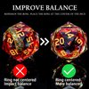 ORIFANTOU Magic Lord of The Rings DND Dice Set Sharp Edge Red Resin Dice with Box, Golden Ring Inclusion D&D Dice RPG Role Playing Games, Dungeons and Dragons D and D Polyhedral Dice Set