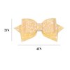 Glitter Sparkly Yellow Hair Bows 4" Alligator Clips Hair Barrettes for Teens Toddler Girls Hawaiian Luau Beach Tropical Vacation Party Favor Decorations Accessory Gift