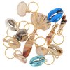 EXCEART Dreadlock Accessories 13pcs Hair Braid Rings Shell Headpiece Hair Clips Pendant Ocean Conch Seashell Enamel Charms Pendants for Diy Jewelry Making Hair Jewelry Accessories