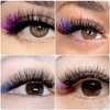 LoveOurHome 7 Pairs Fake Eyelashes Fluffy False Eyelashes Faux Mink Wispy Lashes Natural Look Lash Extension Eye Lashes 21mm 6D Volume Colorful Strips False Lashes with Tweezers for Women Teen Girls
