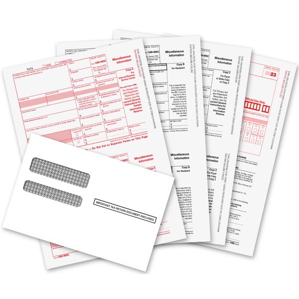 1099 MISC Forms 2023, 1099 MISC Laser Forms IRS Approved Designed for Quickbooks and Accounting Software 2023, 4 Part Tax Forms Kit, 50 Envelopes Self Seal, 50 Vendor Kit - Total 103 (203) Forms