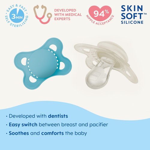 MAM Original Matte Baby Pacifier, 0-6 Months, 4 Count