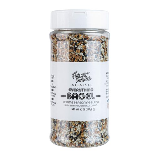 Flavor Mate Original Everything Bagel Seasoning 10 OZ XL Shaker Jar Blend Of Sesame Seeds Sea Salt Garlic Onion Black Sesame