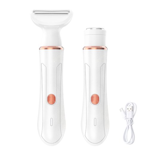Electric Razor for Women, 2-in-1 Women Shaver Hair Remover, Painless Facial Hair Rmoval for Women, Electric Shaver for Face, Legs and Underarm, Portable & USB Rechargeable Lady Hair Removal