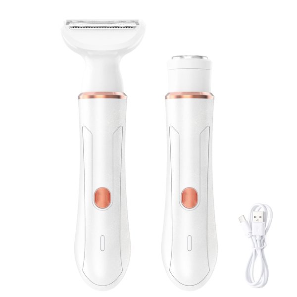 Electric Razor for Women, 2-in-1 Women Shaver Hair Remover, Painless Facial Hair Rmoval for Women, Electric Shaver for Face, Legs and Underarm, Portable & USB Rechargeable Lady Hair Removal