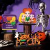 3 Pieces Hocus Pocus Halloween Table Sign Decorations, Halloween Witch Sisters Wooden Centerpiece Table Signs Truck I Smell Children for Kitchen Home Halloween Party Supplies