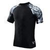 Men's Splice UV Sun Protection UPF 50+ Skins Rash Guard Short Sleeves(Bear,M)