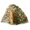 Door in Stone Wall Moss and Vines Miniature Fairy Garden Resin Figurine
