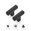 Ravinte 18 Pack 2 inch Length Square Cabinet Pulls Matte Black Stainless Steel Kitchen Drawer Pulls Cupboard Handles Cabinet Handles